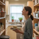 Woman organizing pantry in Queen Creek apartment