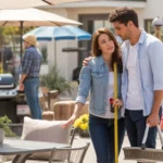 Couple shopping for outdoor furniture at store in Mesa, Arizona