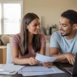Couple reviews monthly budget in their new Mesa home