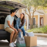 Couple moving into a condo in San Marcos, Texas