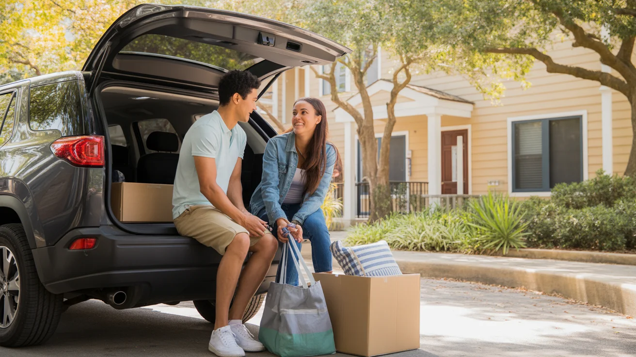 Couple moving into a condo in San Marcos, Texas