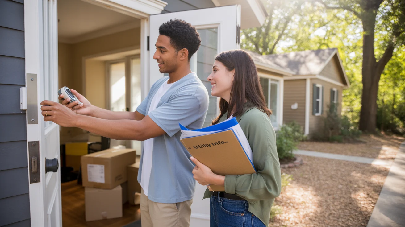 Couple installing smart thermostat in new Roswell home to save on utility costs