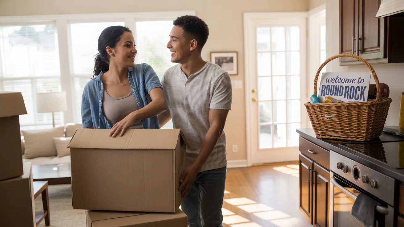 Couple unpacks in their new Round Rock home