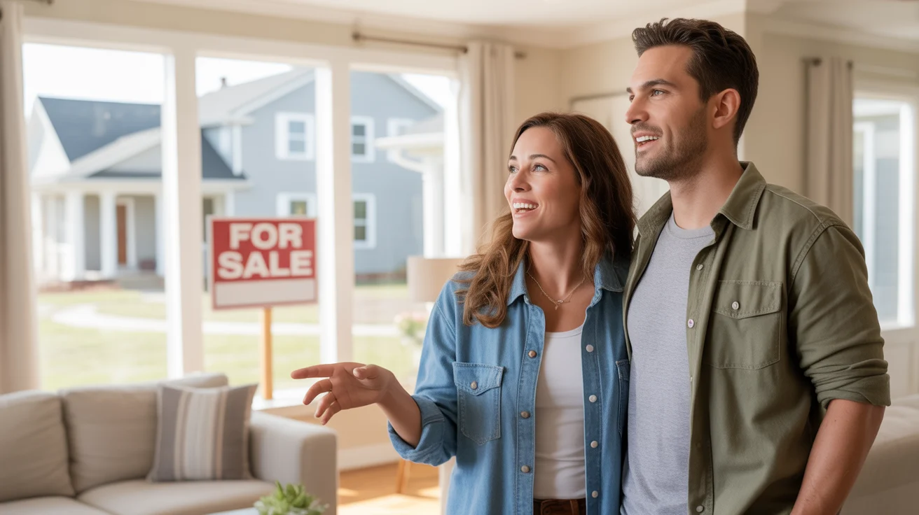 A couple tours a spacious home for sale in Monroe, NC