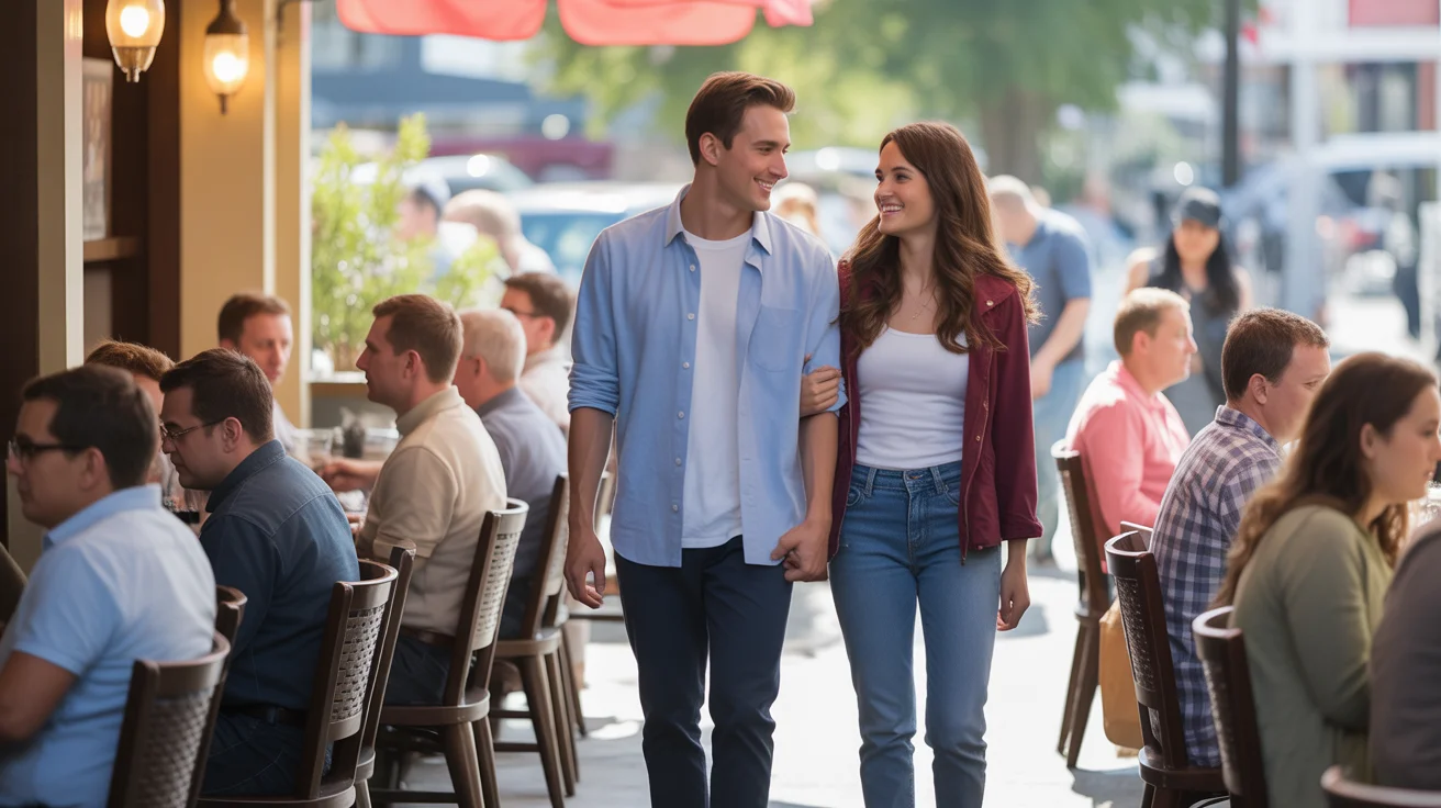 Couple enters busy Alpharetta coffee shop on weekend morning