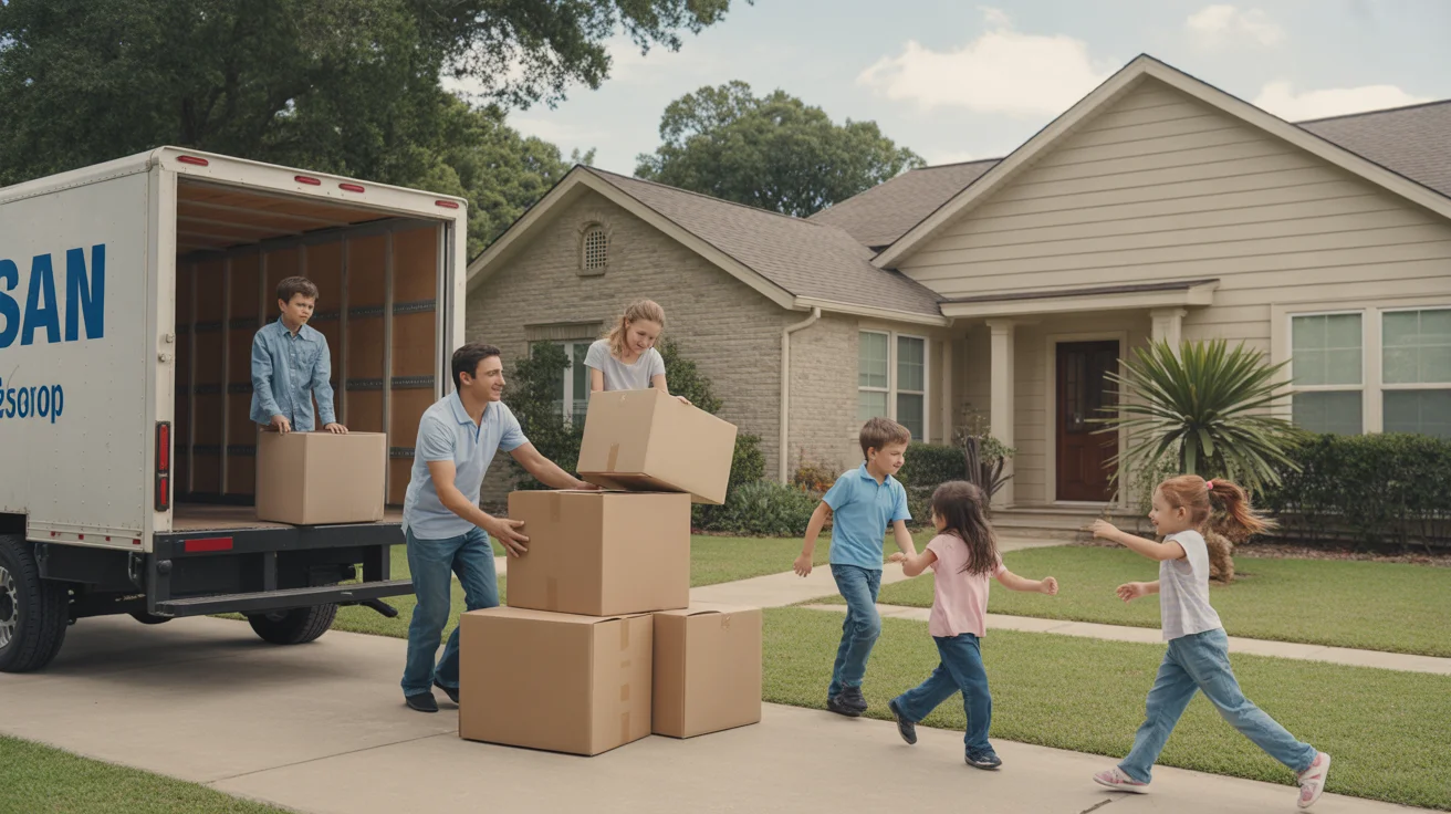 Family moving into new home in Pasadena, TX suburb